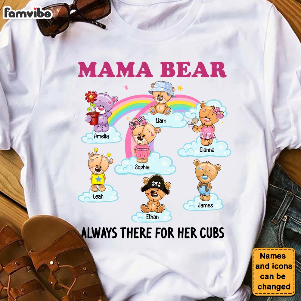 Personalized Mama Bear Always There For Her Cubs Shirt Hoodie Sweatshirt 26084 Primary Mockup