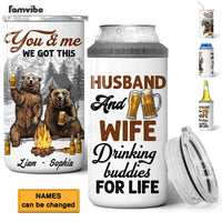 Personalized Gift For Couple Drinking Buddies 4 in 1 Can Cooler 26087 thumb 1
