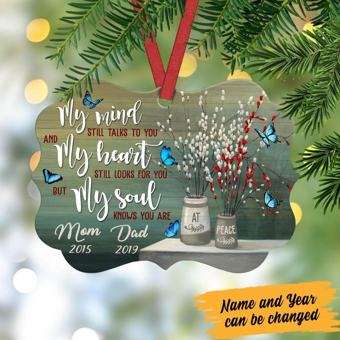 Personalized Mind Heart Soul Memorial Mom Dad Benelux Ornament NB131 65O60 1