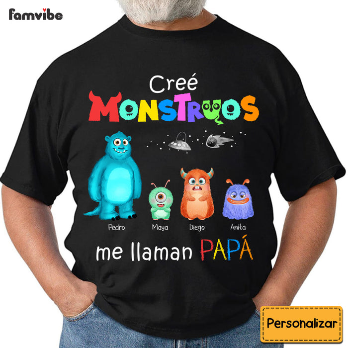 Personalized Gift For Dad Spanish I Created Monsters Shirt - Hoodie - Sweatshirt 26100 1