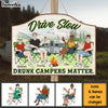 Personalized Drive Slow Drunk Campers Matter Wood Sign 26101 1