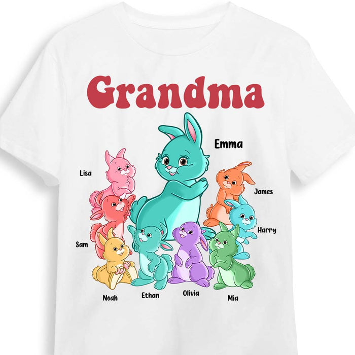 Personalized Gift For Grandma Colorful Bunny Shirt - Hoodie - Sweatshirt 26102 1
