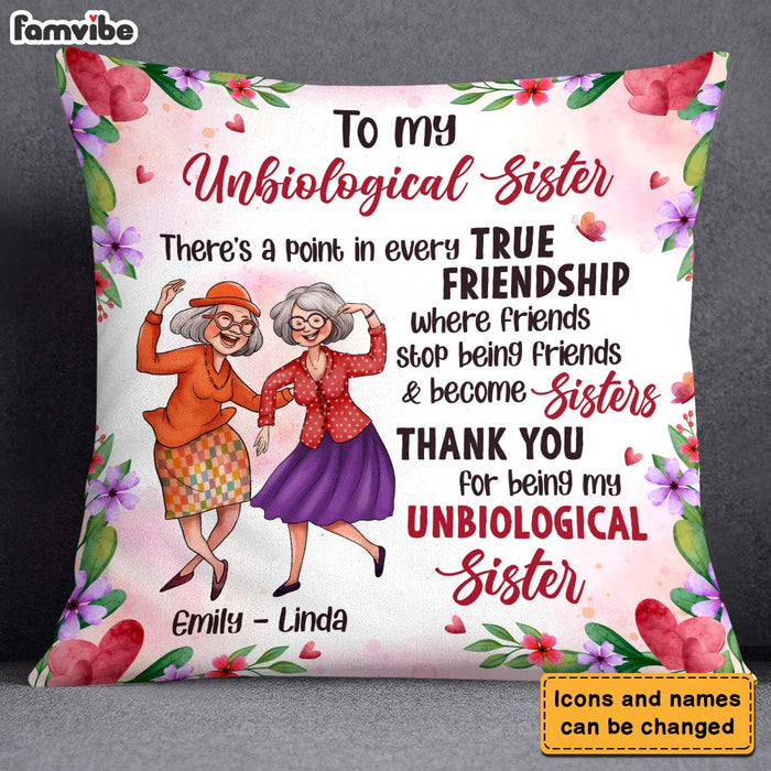 Personalized Gifts For Old Friends Unbiological Sister Pillow 26103 1