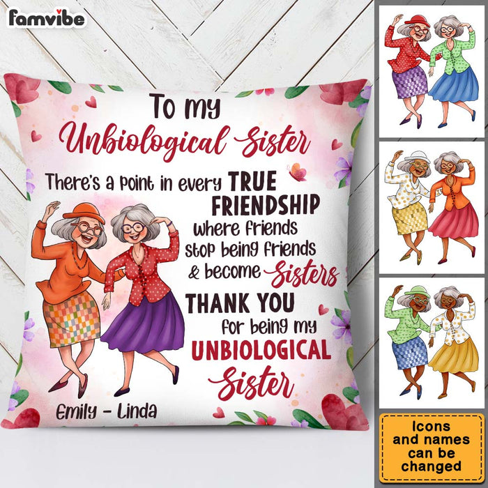 Personalized Gifts For Old Friends Unbiological Sister Pillow 26103 1