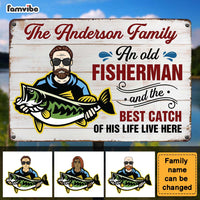 Personalized Old Fisherman And The Catch Metal Sign 26107 thumb 1