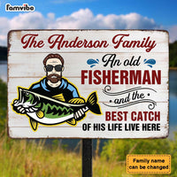 Personalized Old Fisherman And The Catch Metal Sign 26107 thumb 1