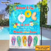 Personalized Welcome To Our Pool Est Flag 26108 thumb 1