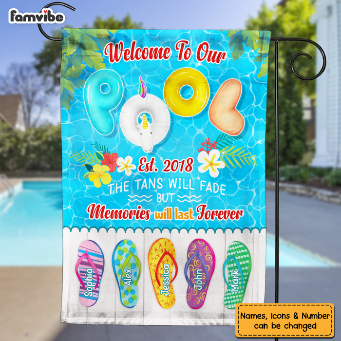 Personalized Welcome To Our Pool Est Flag 26108 1