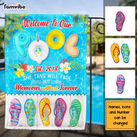 Personalized Welcome To Our Pool Est Flag 26108 thumb 1