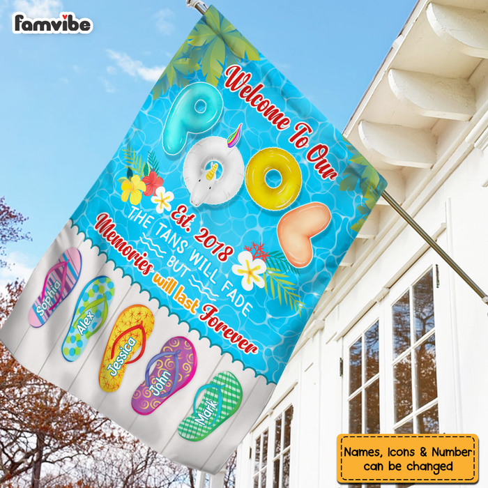 Personalized Welcome To Our Pool Est Flag 26108 1