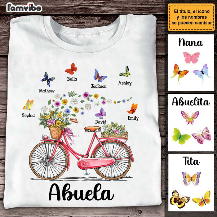 Personalized Gift for Grandma Abuela Spanish Bicycle With Flowers Shirt - Hoodie - Sweatshirt 26109 1