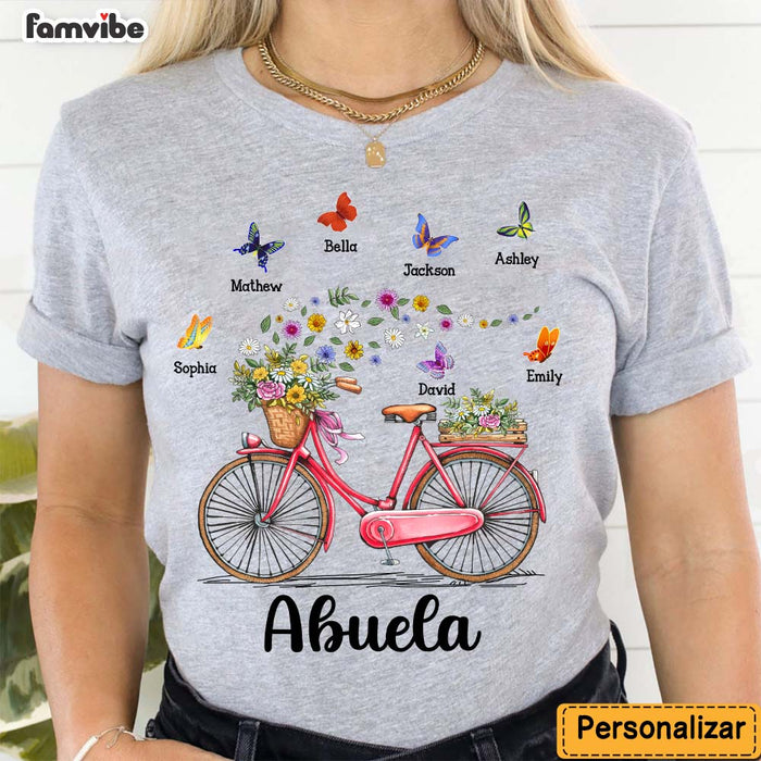 Personalized Gift for Grandma Abuela Spanish Bicycle With Flowers Shirt - Hoodie - Sweatshirt 26109 1