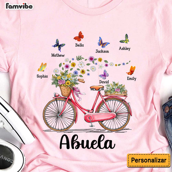 Personalized Gift for Grandma Abuela Spanish Bicycle With Flowers Shirt - Hoodie - Sweatshirt 26109 1