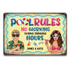 Personalized No Working During Drinking Hours Metal Sign 26110 1