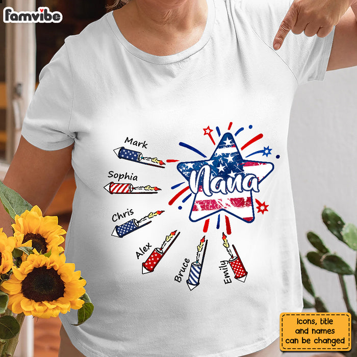 Personalized Gift For Mom Grandma 4th of July Shirt - Hoodie - Sweatshirt 26112 1