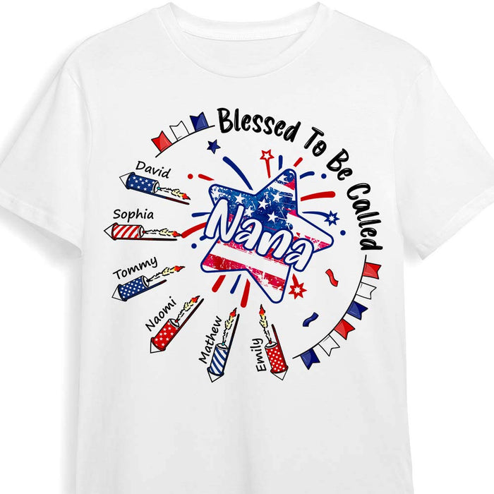 Personalized Gift For Mom Grandma Blessed To Be Called 4th of July Firecrackers Shirt - Hoodie - Sweatshirt 26114 1