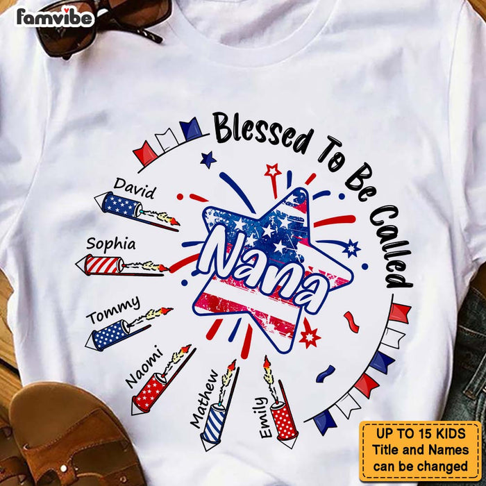 Personalized Gift For Mom Grandma Blessed To Be Called 4th of July Firecrackers Shirt - Hoodie - Sweatshirt 26114 1