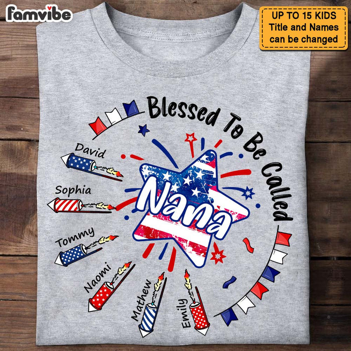 Personalized Gift For Mom Grandma Blessed To Be Called 4th of July Firecrackers Shirt - Hoodie - Sweatshirt 26114 1