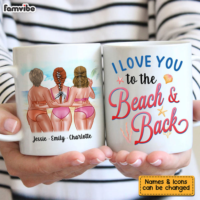 Personalized Gift for Friends I Love You To The Beach Mug 26119 1