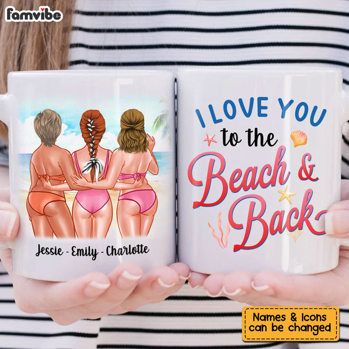 Personalized Gift for Friends I Love You To The Beach Mug 26119 1