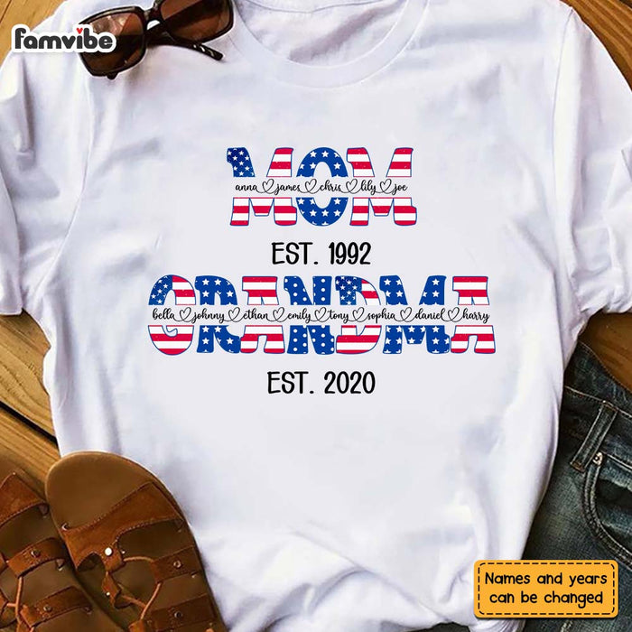 Personalized Gift For Mom Grandma 4th Of July Shirt - Hoodie - Sweatshirt 26123 1