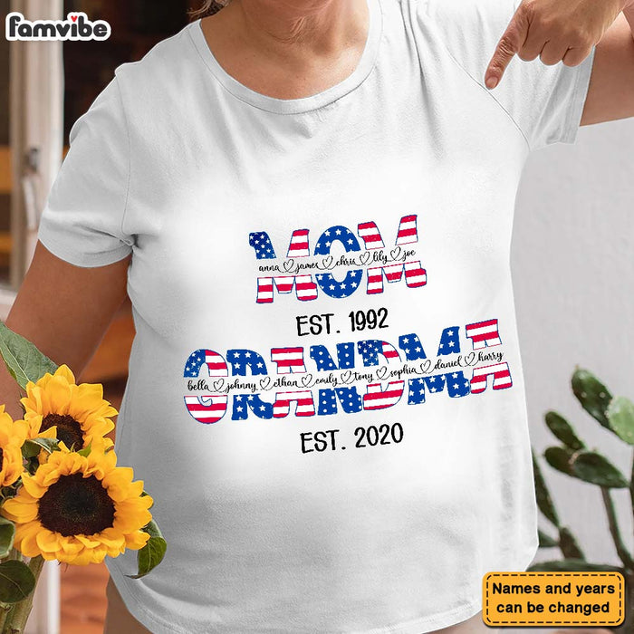 Personalized Gift For Mom Grandma 4th Of July Shirt - Hoodie - Sweatshirt 26123 1