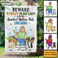 Personalized Be Aware A Crazy Plant Lady Flag 26124 thumb 1