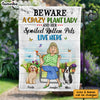 Personalized Be Aware A Crazy Plant Lady Flag 26124 1