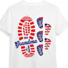 Personalized Gift For Grandma America Foot Print Shirt - Hoodie - Sweatshirt 26127 1