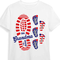 Personalized Gift For Grandma America Foot Print Shirt - Hoodie - Sweatshirt 26127 thumb 1