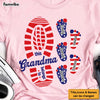 Personalized Gift For Grandma America Foot Print Shirt - Hoodie - Sweatshirt 26127 1