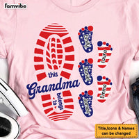 Personalized Gift For Grandma America Foot Print Shirt - Hoodie - Sweatshirt 26127 thumb 1