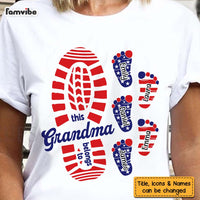 Personalized Gift For Grandma America Foot Print Shirt - Hoodie - Sweatshirt 26127 thumb 1