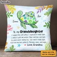 Personalized Gift For Granddaughter Turtle Hug This Pillow 26128 thumb 1