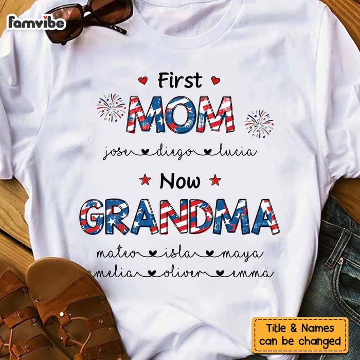 Personalized First Mom Now Grandma Shirt - Hoodie - Sweatshirt 26130 1