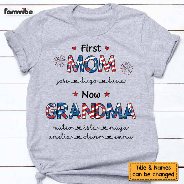 Personalized First Mom Now Grandma Shirt - Hoodie - Sweatshirt 26130 1