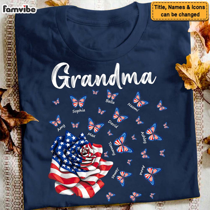 Personalized Gift For Grandma Patriot Rose Shirt - Hoodie - Sweatshirt 26135 1