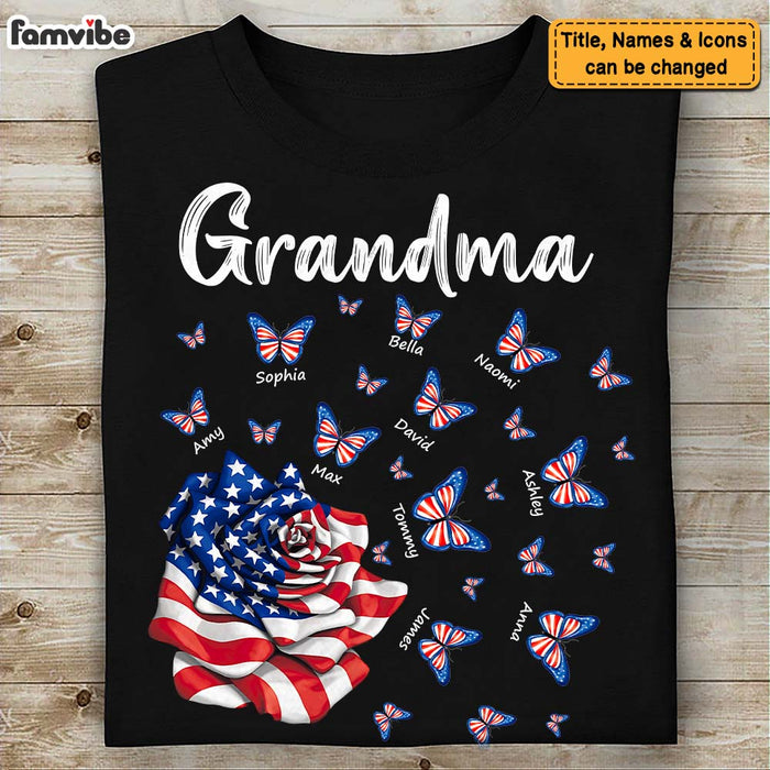 Personalized Gift For Grandma Patriot Rose Shirt - Hoodie - Sweatshirt 26135 1