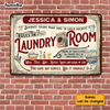 Personalized Gift for Family Laundry Room Rules Wall Art Decor for Bathroom Home Washroom Metal Sign 26143 1