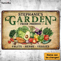 Personalized Gift For Family Fresh Produce Fruits Herbs Veggies Metal Sign 26150 thumb 1