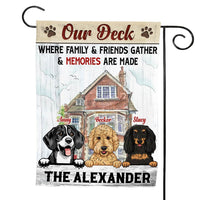 Personalized Where Family And Friends Gather Flag 26152 thumb 1