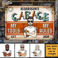 Personalized Gift For Husband Dad Grandpa Garage Metal Sign 26153 thumb 1