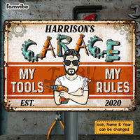 Personalized Gift For Husband Dad Grandpa Garage Metal Sign 26153 thumb 1