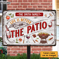 Personalized Life Is Better On The Patio Metal Sign 26159 thumb 1