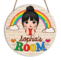 Personalized Gift For Daughter Granddaughter Room Decor Round Wood Sign 26160 thumb 1