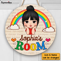 Personalized Gift For Daughter Granddaughter Room Decor Round Wood Sign 26160 thumb 1