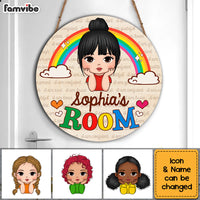 Personalized Gift For Daughter Granddaughter Room Decor Round Wood Sign 26160 thumb 1