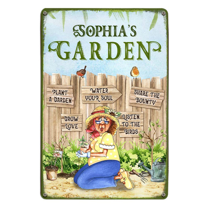 Personalized Plant A Garden Metal Sign 26161 1