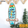 Personalized Gift for Family Beach Theme Tropical Flip Flop Zone Surf Board Wall Decoration for Outdoor Summer Decor Wood Sign 26162 1