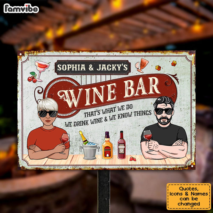 Personalized Gift For Couple Wine Cellar Metal Sign 26166 1